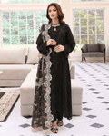 Pakistani Lawn Collection Black Color Unstitched Cotton Self Embroidery Lawn Suits