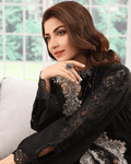 Pakistani Lawn Collection Black Color Unstitched Cotton Self Embroidery Lawn Suits