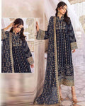 Peacock Blue Color Georgette Unstitched Pakistani Salwar Kameez Suit