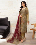 Mustard Yellow Color Georgette Unstitched Pakistani Suits