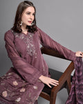 Dark Onion Color Party Wear Readymade Pakistani Salwar Suits with Pant & Dupatta