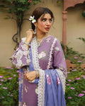 Purple Color Unstitched Pakistani Lawn Suit Dress Material