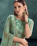 Sea Green Color Party Wear NET Lehenga & Blouse with Dupatta