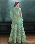 Sea Green Color Party Wear NET Lehenga & Blouse with Dupatta