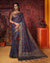 Purple Color Wedding Wear Banarasi Cotton Silk Saree