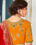 Mustard Yellow Color Wedding Wear Silk Jari Thread Work Lehenga