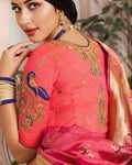 Off White Color Festive Wear Silk Jacquard Embroidery Lehenga Choli