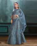 Blue Color Party Wear NET Lehenga & Blouse with Dupatta