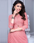 Light Pink Color Party wear Fancy Cotton Sharara Suit