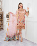 Light Orange Color Fox with Heavy Embroidery Work Unstitched Pakistani Suits
