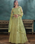 Green Color Party Wear NET Lehenga & Blouse with Dupatta
