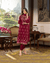 Marron Color Party Wear Georgette Embroidered Unstitched Pakistani Salwar Kameez Suit