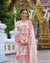 Off White and Pink Color Unstitched Cotton Embroidery Work Pakistani LawnSuits