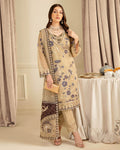 Cream Color Georgette Unstitched Pakistani Salwar Kameez Suit