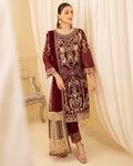 Red Color Georgette Unstitched Pakistani Salwar Kameez Suit