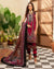 Wine Color Party Wear Pure Cotton Printed Unstitched Pakistani Lawn Suits