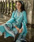 ADAN LIBAAS Sea Green Color Unstitched Cotton Self Embroidery Work Lawn Pakistani Suits