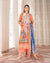 FESTIVAL LAWN COLLECTION Orange Color Unstitched Cotton Printed Pakistani Suits