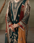 Green Color Bridal Wear Georgette Unstitched Pakistani Salwar Suits