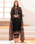 Black Color Party Wear Georgette Heavy Embroidery Unstitched Pakistani Suits