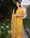 Soft Yellow Color Unstitched Cotton Lawn Pakistani Salwar Suits