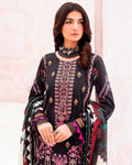 CHEVERON Black Color Unstitched Cotton Self Embroidery Work Printed Lawn Pakistani Suits
