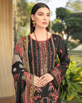 CHEVRON Black Color Unstitched Pure Cotton Self Embroidery Work Lawn Pakistani Salwar Suits