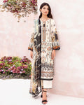 CHEVERON Cream Color Unstitched Cotton Printed Lawn Pakistani Suits