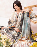 CHEVERON Cream Color Unstitched Cotton Printed Lawn Pakistani Suits