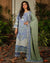 Light Blue Color Party Wear Unstitched Rayon Cotton Pakistani Lawn Suits