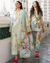 MUSHQ Sea Green Color Unstitched Cotton Self Embroidery Work Lawn Pakistani Salwar Suits