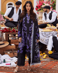 MUSHQ Unstitched Pakistani Luxury Lawn Suit Black Color Cotton Self Embroidery Work