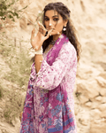 Sana Safinaz White and Purple  Color Unstitched Cotton Self Embroidery Work Printed Lawn Pakistani Suits