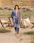 Sana Safinaz Dark Gray Color Unstitched Cotton Self Embroidery Work Printed Lawn Pakistani Suits