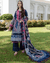 Festive Collection Navy Blue Color Unstitched Cotton Printed Lawn Pakistani Salwar Suits