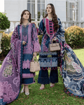 Festive Collection Navy Blue Color Unstitched Cotton Printed Lawn Pakistani Salwar Suits