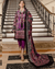 Festive Collection Dark Purple Color Unstitched Cotton Printed Lawn Pakistani Salwar Suits