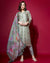 Olive Green Color Party Wear Readymade Pakistani Salwar Suits with Pant & Dupatta