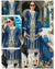 Navy Blue Color Unstitched Pure Cotton Embroidery Work Lawn Pakistani Suits
