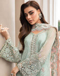 Seafoam Green  Color Party Wear Georgette Heavy Embroidery Unstitched Pakistani Suits
