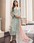 Seafoam Green  Color Party Wear Georgette Heavy Embroidery Unstitched Pakistani Suits