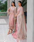Peach Color Georgette with Heavy Embroidery Unstitched Pakistani Salwar Kameez Suit