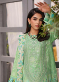Parrot Green Color Unstitched Cotton Printed Lawn Pakistani Suit