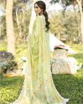 ADAN LIBAS Lime Yellow Color Unstitched Cotton Self Embroidery Work Lawn Pakistani Salwar Suits