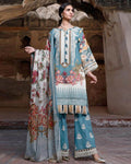 MARIAB Sea Green Color Unstitched Pure Satin Digital Printed Pakistani Suits