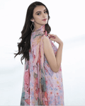 Sana Safinaz Pink Color Unstitched Cotton Self Embroidery Work Printed Lawn Pakistani Suit