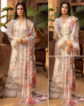 Coffee Cream Color Unstitched Cotton Self Embroidery Work Lawn Pakistani Salwar Suits