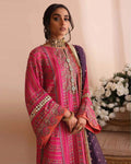 Magenta Pink Color Unstitched Cotton Embroidery Work Pakistani Lawn Suit