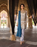 Groovy Grey Color Georgette Unstitched Pakistani Palazzo Suit
