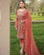 Dark Orange Colored Georgette Unstitched Pakistani Salwar Kameez Suits